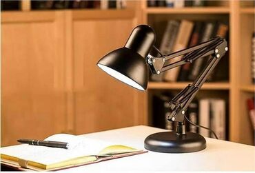 ofis sekilleri: Lampa masa üstü möhkəm qısqac və dönən qol lampasını yerində möhkəm