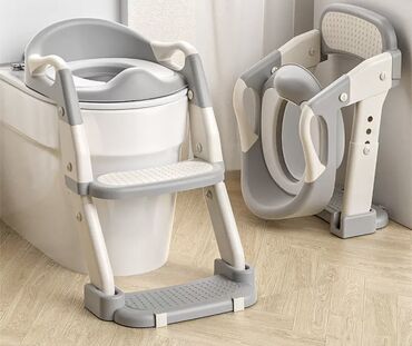 крышка для туалета: Детское сиденье-насадка на унитаз со ступенькой и ручками -