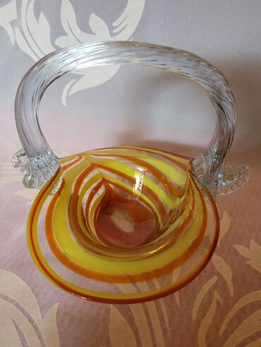 Činije: Murano nova korpa,rucni rad 70te. Murano korpa,duvano staklo,sve na — 10