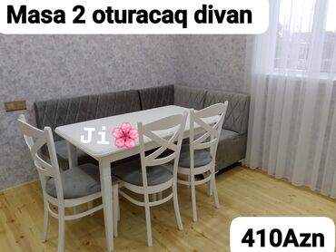 stol stul dəsdi: Künc divan, Mətbəx üçün, Açılmayan