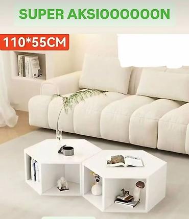 rucice za ormane: Moderan set heksagonalnih klub stolova – 110 × 55 cm - Dizajn: dva — 1
