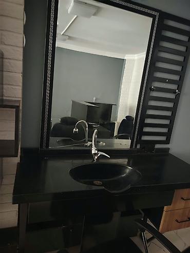 salon dolab: Salon üçün tam dəst mebel və avadanlıq - İki postlu iş stansı: qara — 3