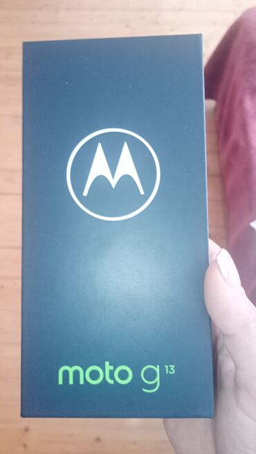telefon satisi islenmis: Motorola Moto G13, 128 GB, rəng - Göy, Sensor, Barmaq izi
