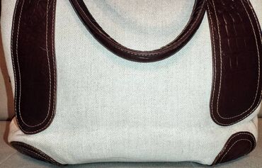 Torbe: Torba za rame, Materijal: Platno, Koža — 11