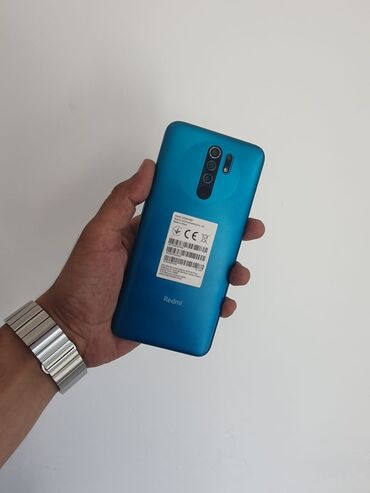 телефон fly coral: Xiaomi Redmi 9, 32 GB, rəng - Mavi, 
 Barmaq izi, Face ID