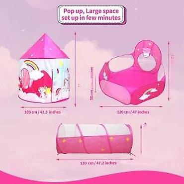 Šatori za decu: SATOR TUNEL BAZEN ZA DEVOJCICE NOVO MODEL 2025 POP-UP SISTEM | Cene — 11