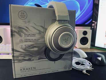 otaq studiya: RAZER Kraken Mercury WHITE Növ: Tam ölçülü qapalı Tezlik diapazonu