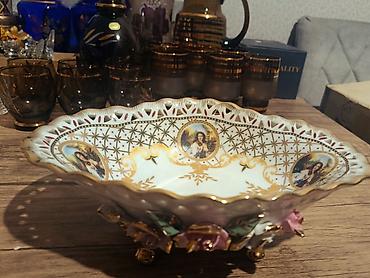 meyvə dükanı: Porcelan dekorativ meyvə/şirniyyat qabı - Material: yüksək — 2