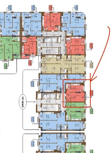 дом акбата: 1 комната, 42 м², Элитка, 5 этаж, ПСО (под самоотделку)