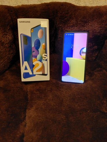 samsung yeni telefonlar 2020: Samsung Galaxy A21S, 32 GB, rəng - Mavi, İki sim kartlı