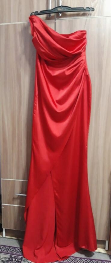 Танцевальные платья: Бальное платье, Длинная модель, цвет - Красный, M (EU 38), На заказ