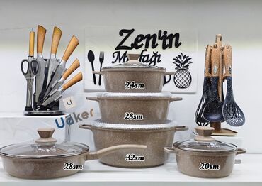 Mətbəx aksesuarları: Tava, Qazan, Qranit, Almaniya