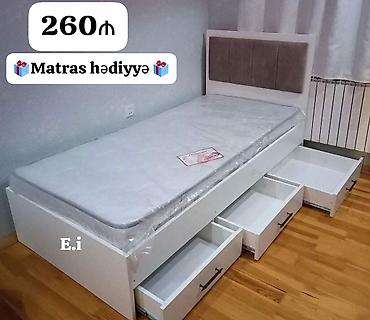 Ev və bağ: Yeni, Təknəfərlik çarpayı, Bazasız, Matras ilə, Siyirməli, Azərbaycan — 4