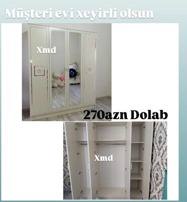 деревянные ножки для мебели: Düz dolab, Yataq otağı üçün, Paltar üçün, 4 qapılı