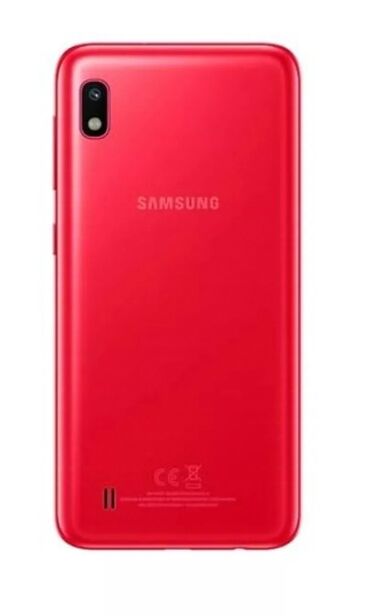 телефон за 2 000: Samsung Galaxy A10, Б/у, 32 ГБ, цвет - Красный, 1 SIM, 2 SIM, eSIM