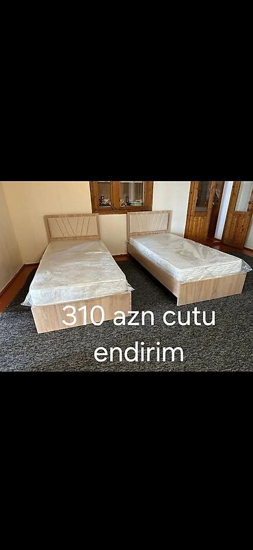 demir kravatlar: İki ədəd tək nəfərlik çarpayı dəsti - Ölçü: standart tək nəfərlik — 1