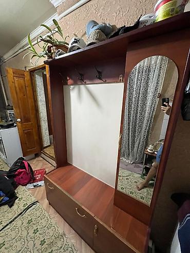 прихожая б у: Гарнитур для прихожей, Б/у, Шкаф, Вешалка, МДФ, Самовывоз, цвет - Оранжевый — 5