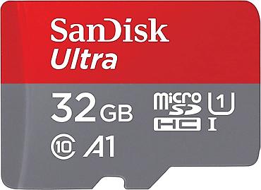 yaddas kart: SanDisk Ultra microSDHC yaddaş kartı - Yaddaş həcmi: 32 GB - Sürət — 1