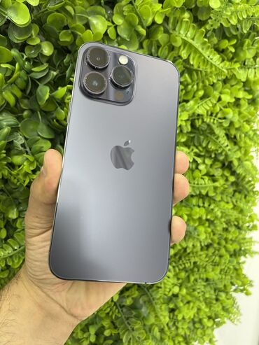 piltə: IPhone 14 Pro Max, 128 GB, Deep Purple, Zəmanət, Simsiz şarj, Face ID