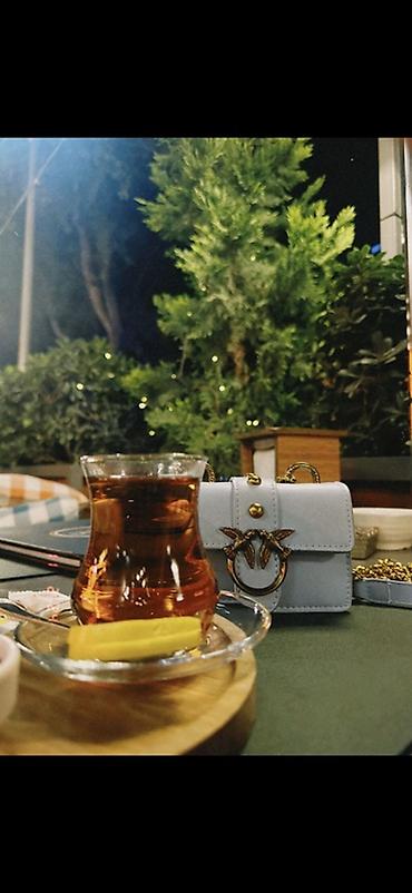 Portmone, pulqabıları: Zərif dizaynlı kiçik çiyin/çapraz çanta - Rəng: açıq mavi - Material — 1