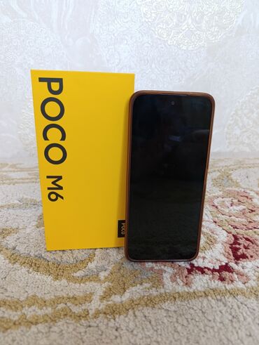 4к мониторы: Poco M6, Б/у, 256 ГБ, цвет - Черный, 2 SIM, eSIM