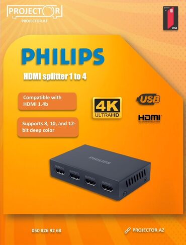 фотоаппарат самсунг s860: PHILIPS HDMI Splitter 1→4 - 1 mənbə cihazından eyni anda 4 ekrana