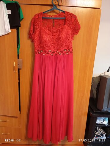 длинное платье: Вечернее платье, Пышное, Длинная модель, XL (EU 42), 2XL (EU 44)