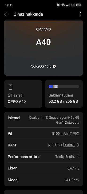 a53 plata: Oppo A53, 256 GB, rəng - Ağ, Barmaq izi — 8