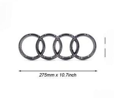 Auto delovi, gume i tjuning: Prednji znak Audi 27,5 x 9,5cm - crni sjaj. Zamenski znakovi Audi — 10