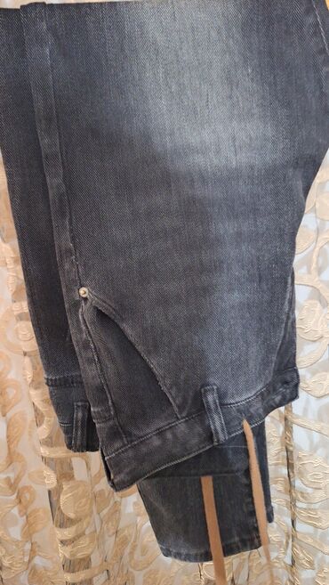 женская джинсовая одежда больших размеров: Джинсы цвет - Серый