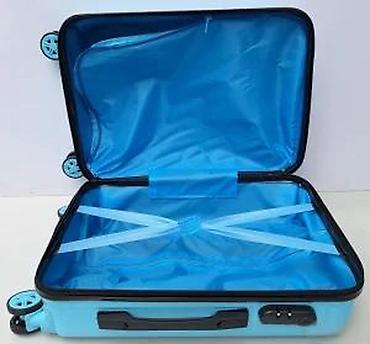 Rančevi, torbe i koferi: Dečji kofer na točkiće – plavi sa motivom dinosaurusa - Tvrda školjka — 12