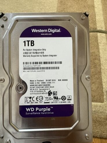 Ana platalar: Daxili Sərt disk (HDD) Western Digital (WD), 1 TB, 3.5"