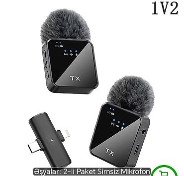 micro qulaq: Yeni Simsiz (Bluetooth) Mikrofon Ünvandan götürmə, Ödənişli çatdırılma, Rayonlara çatdırılma — 1