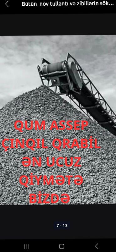fosfor tozu: Qum assep şeben qrabil çınqıl karbanat kərpic sement daş tozu rəquşqa