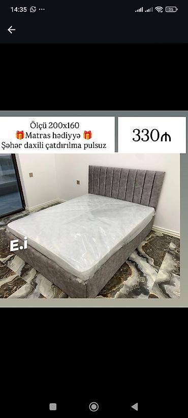 Mebel dəsti – çarpayı - Ölçü: 200x160 sm - Başlıq: yumşaq