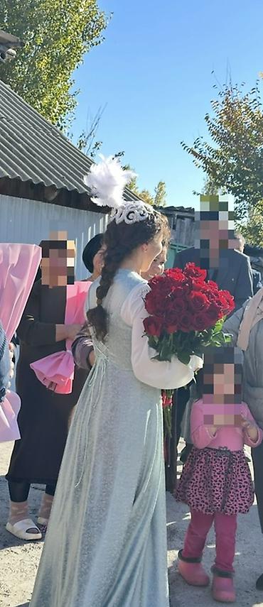 этно куртки: Вечернее платье, Длинная модель, Шифон, С рукавами, Камни, M — 3