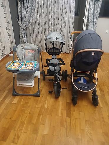 Tecili satilir// usag ucun kalyaska, yemek masasi, ve velosiped hamisi