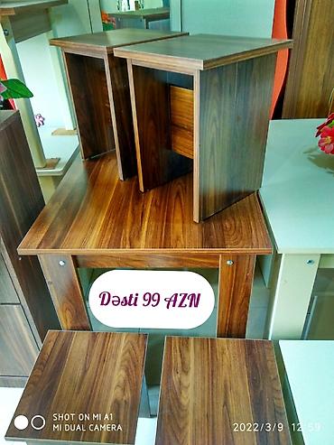 aze sekis: Mətbəx üçün, Yeni, Açılmayan, Kvadrat masa, 4 stul — 3