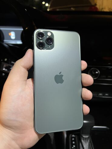 Apple iPhone: IPhone 11 Pro Max, Б/у, 256 ГБ, Зеленый, Чехол, 77 %