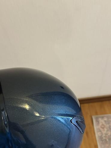 moto kaski: Tam üzlü motosiklet dəbilqəsi - Rəng: tünd mavi metalik, parlaq örtük — 2