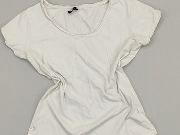 białe bluzki z kokardą pod szyją: T-shirt, L, stan - Zadowalający