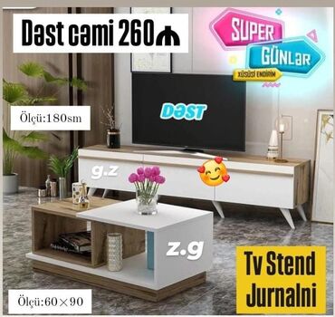 стенка мебель: Yeni, Jurnal masası, TV altlığı