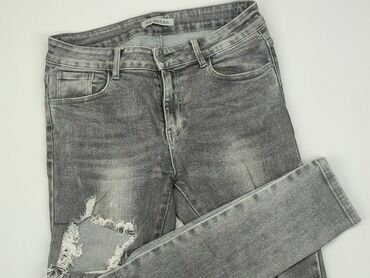 spódnice jeansowe szara: Jeansy, L, stan - Dobry