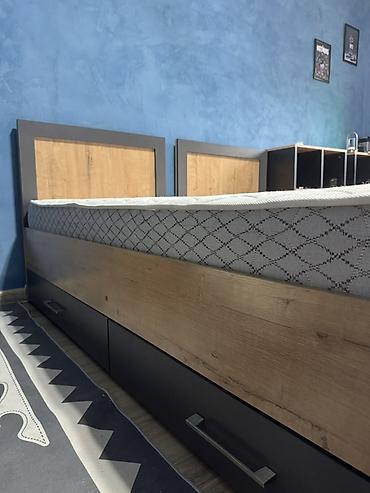 bunk bed: Односпальная кровать, Б/у, С матрасом, длина - 203 см — 2