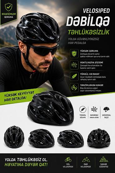 Velosipedçilər üçün təhlükəsizlik dəbilqəsi – yüngül, möhkəm və rahat
