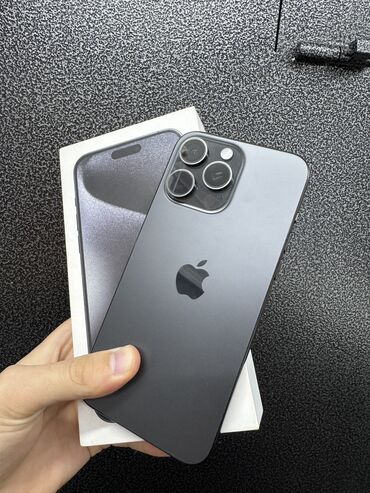 купить зарядку на айфон: IPhone 15 Pro Max, Колдонулган, 256 ГБ, Black Titanium, Коргоочу айнек, Куту, 100 %