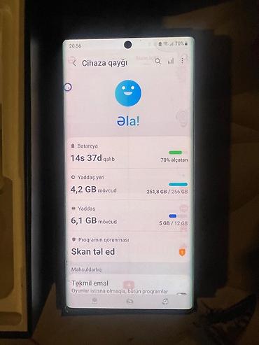 iphone 7 plud: Samsung Note 10 Plus, 256 GB, rəng - Qara, Sensor, Barmaq izi, Simsiz şarj — 5