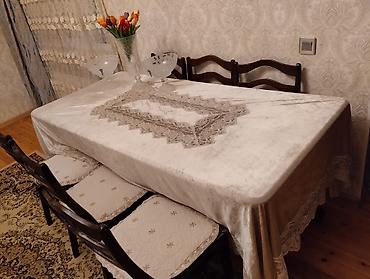 Комплекты диванов и кресел: Qonaq otağı üçün 6 nəfərlik masa–stul dəsti - Komplekt: 1 ədəd — 2