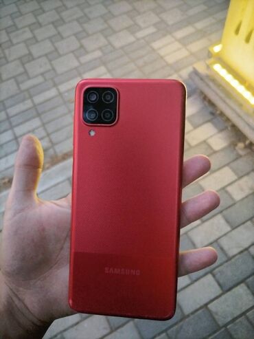 Haima: Samsung Galaxy A12, 64 GB, rəng - Qırmızı, Barmaq izi