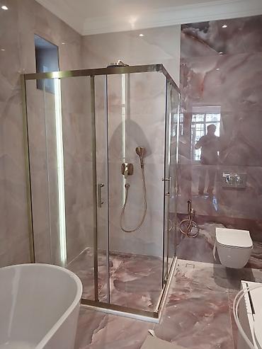 Duş kabinaları, arakəsmələr: Yeni Arakəsmə, Künc üçün, Ödənişli çatdırılma — 29